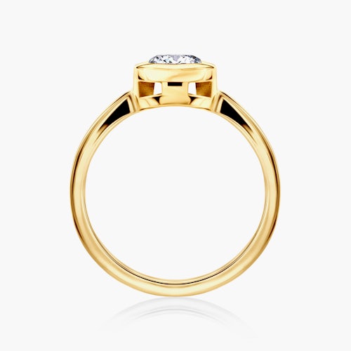 Pierścionek zaręczynowy SAVICKI: złoty, diament